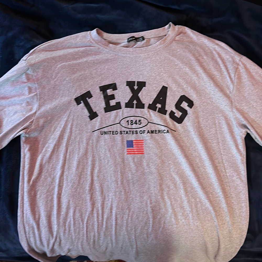 grey Texas T-shirt from shein